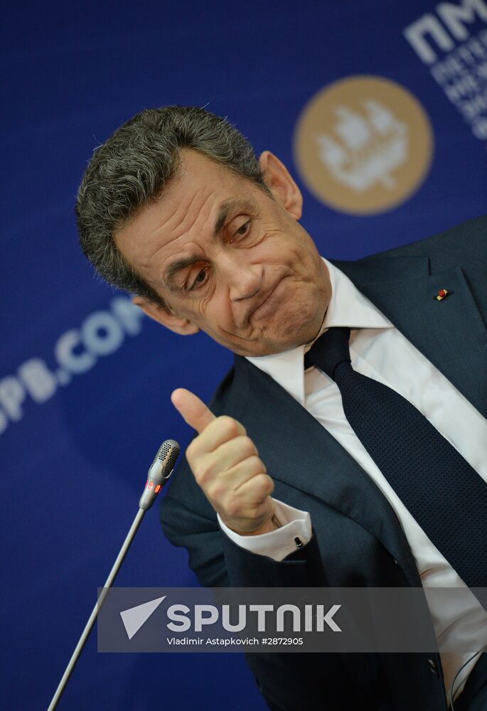 Conversation with French ex-president Nicolas Sarkozy at SPIEF