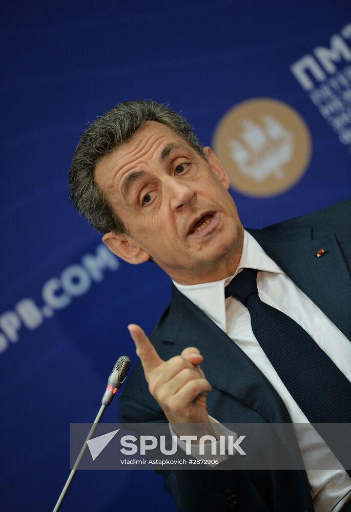 Conversation with French ex-president Nicolas Sarkozy at SPIEF