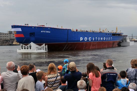 Lead Project Arktika nuclear icebreaker launched in St. Petersburg