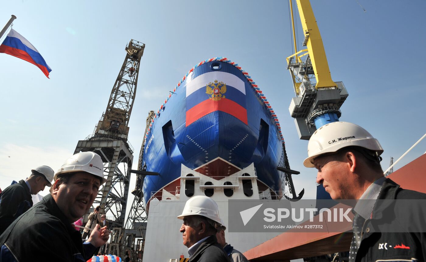 Lead Project Arktika nuclear icebreaker launched in St. Petersburg