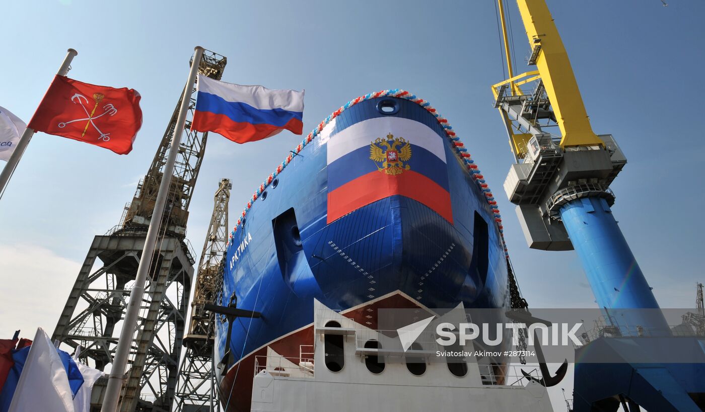 Lead Project Arktika nuclear icebreaker launched in St. Petersburg