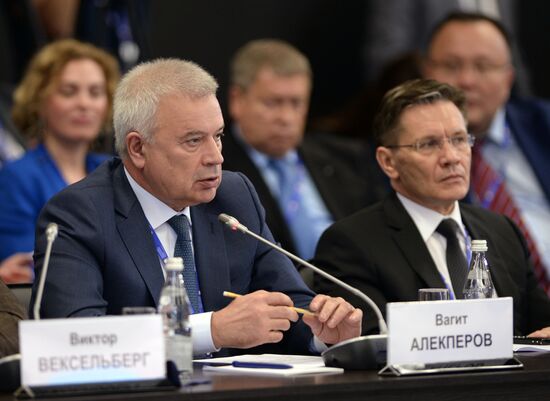President of Kazakhstan Nursultan Nazarbayev meets with Russian business representatives at SPIEF