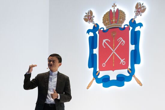 Conversation with Alibaba Group head Jack Ma during SPIEF