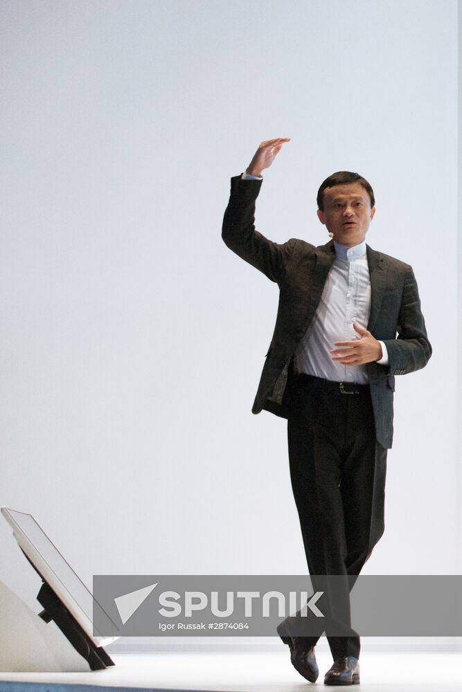 Conversation with Alibaba Group head Jack Ma during SPIEF