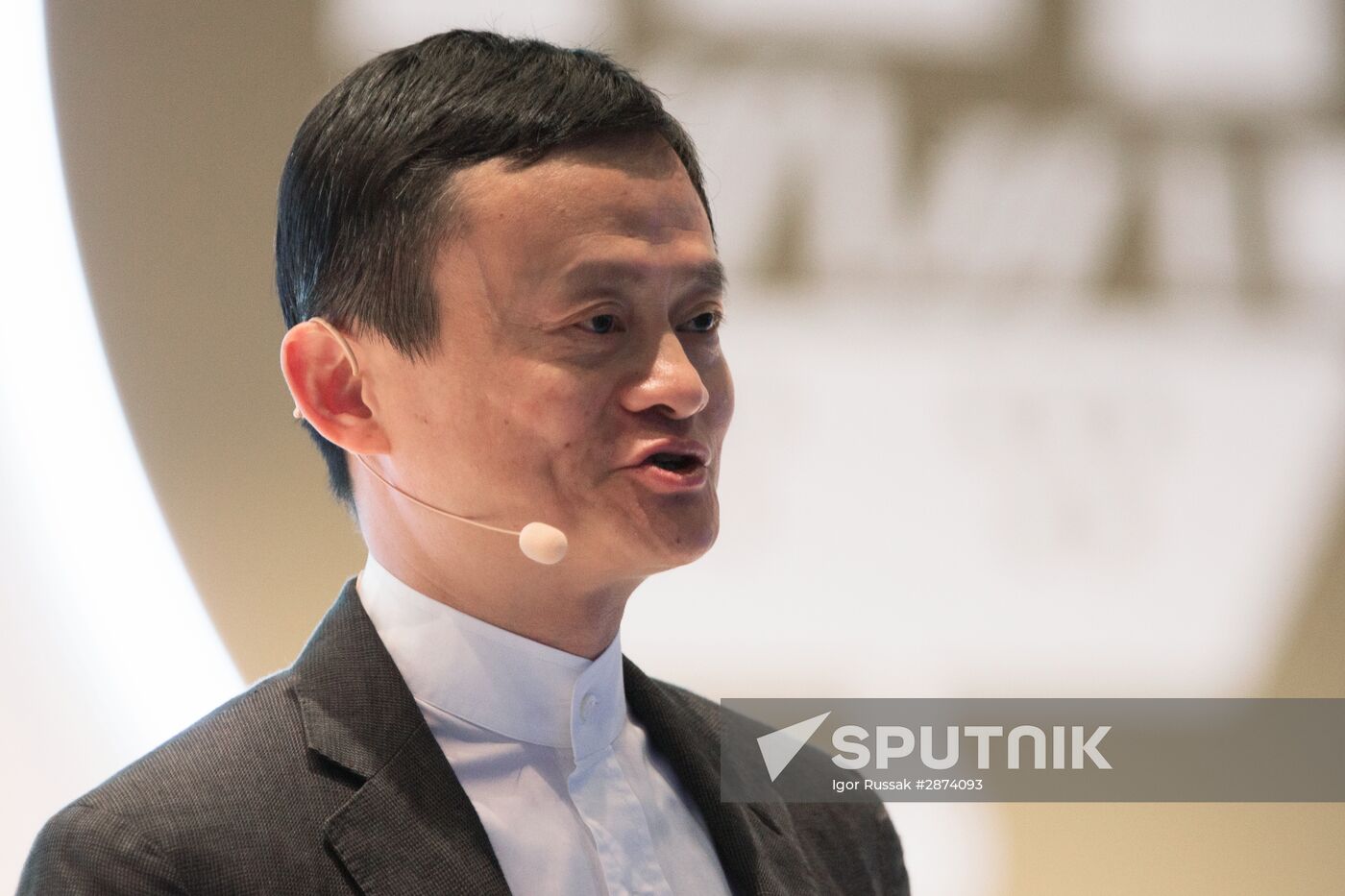 Conversation with Alibaba Group head Jack Ma during SPIEF