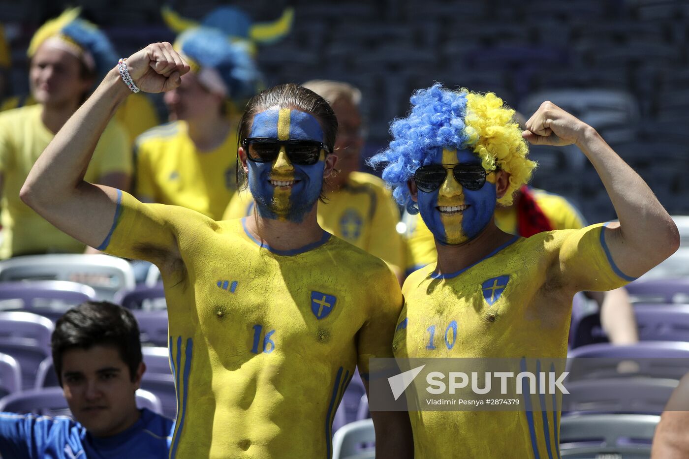 Football. UEFA Euro 2016. Italy vs. Sweden