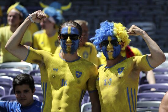 Football. UEFA Euro 2016. Italy vs. Sweden