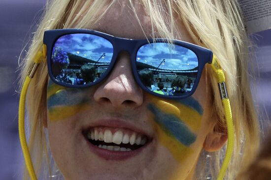 Football. UEFA Euro 2016. Italy vs. Sweden