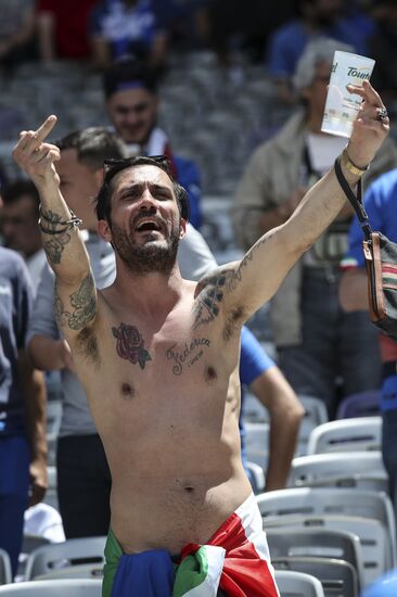 Football. UEFA Euro 2016. Italy vs. Sweden