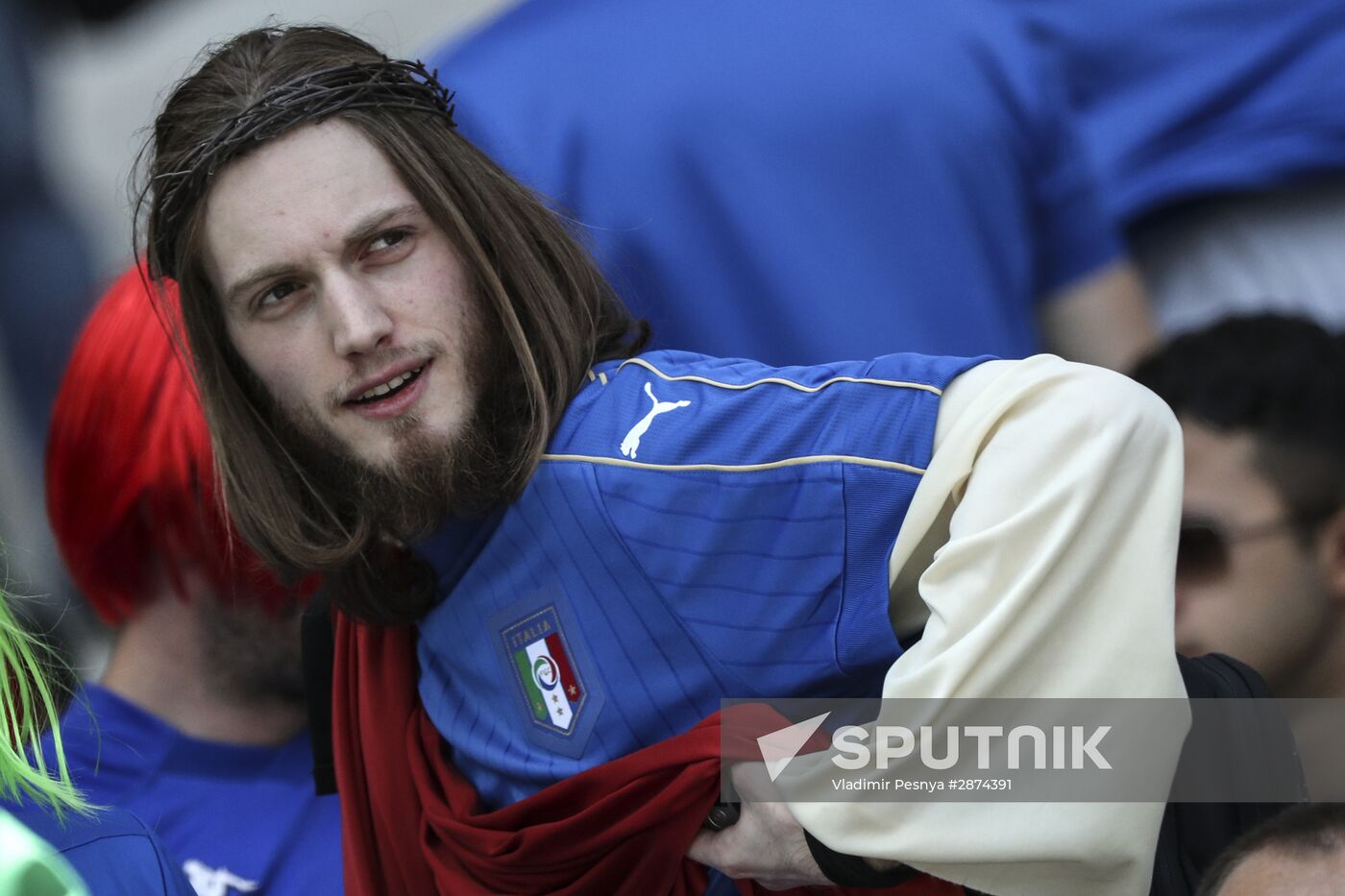 Football. UEFA Euro 2016. Italy vs. Sweden