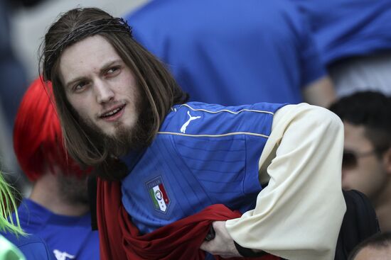 Football. UEFA Euro 2016. Italy vs. Sweden