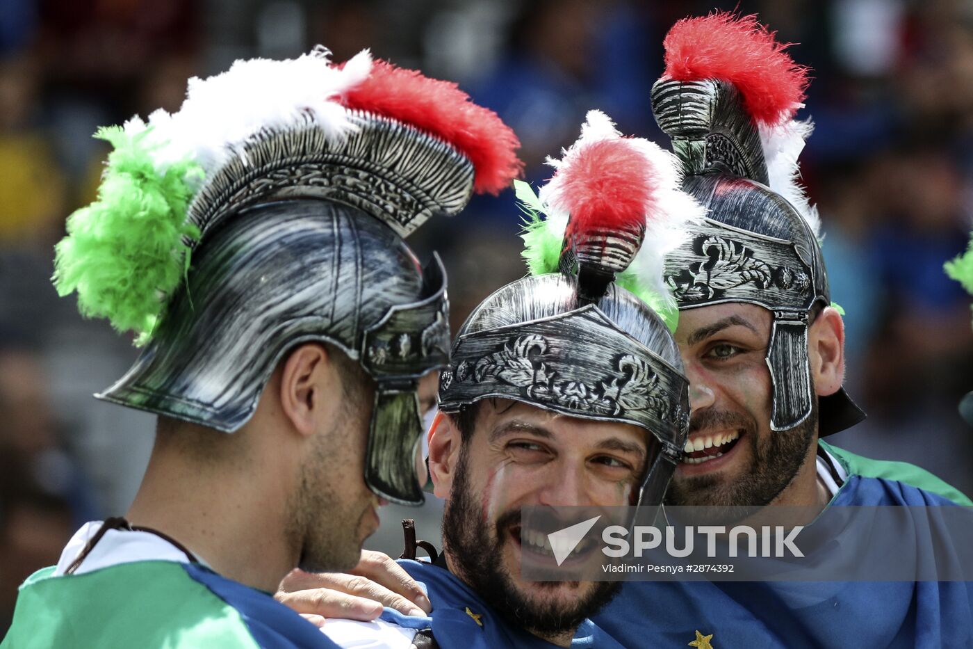 Football. UEFA Euro 2016. Italy vs. Sweden