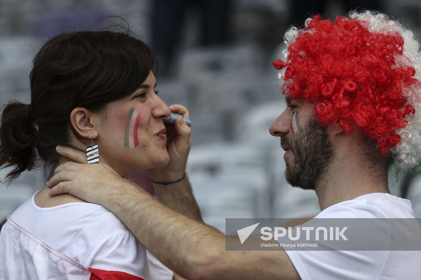 Football. UEFA Euro 2016. Italy vs. Sweden