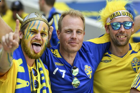 Football. UEFA Euro 2016. Italy vs. Sweden