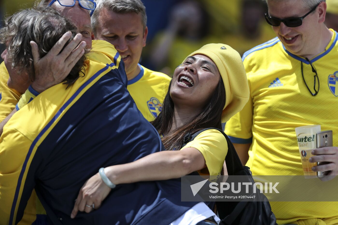 Football. UEFA Euro 2016. Italy vs. Sweden