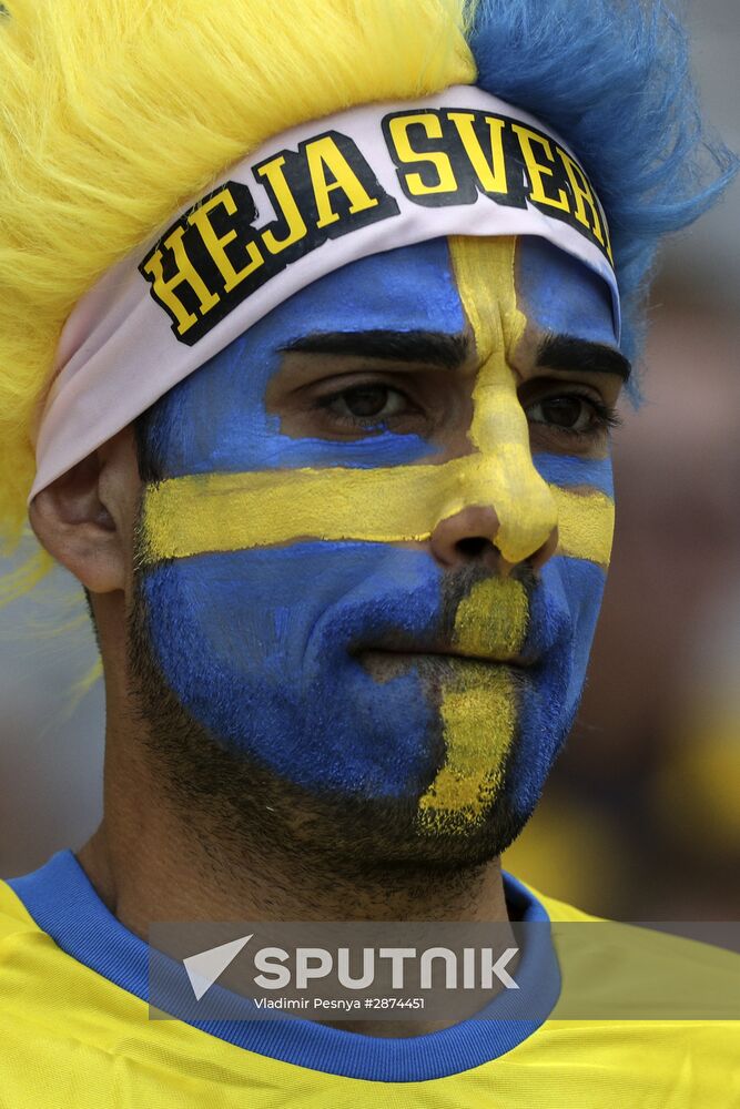 Football. UEFA Euro 2016. Italy vs. Sweden