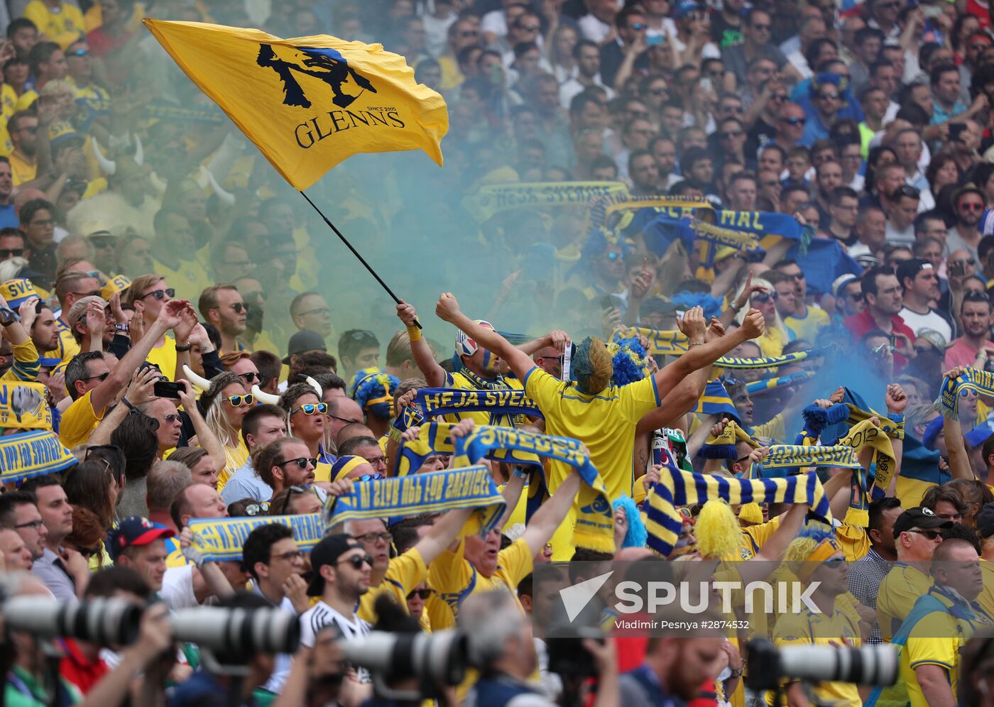 Football. UEFA Euro 2016. Italy vs. Sweden