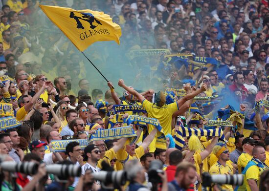 Football. UEFA Euro 2016. Italy vs. Sweden