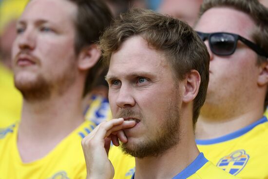 Football. UEFA Euro 2016. Italy vs. Sweden