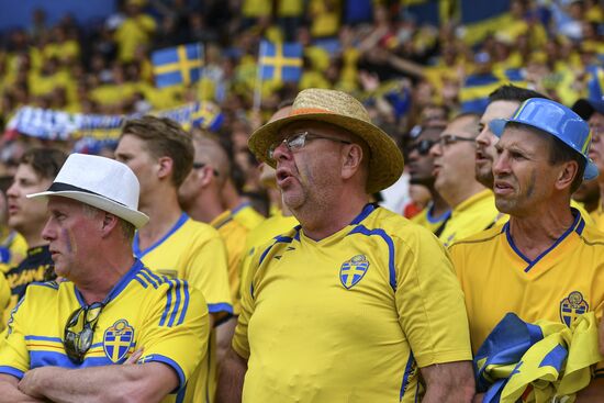 Football. UEFA Euro 2016. Italy vs. Sweden