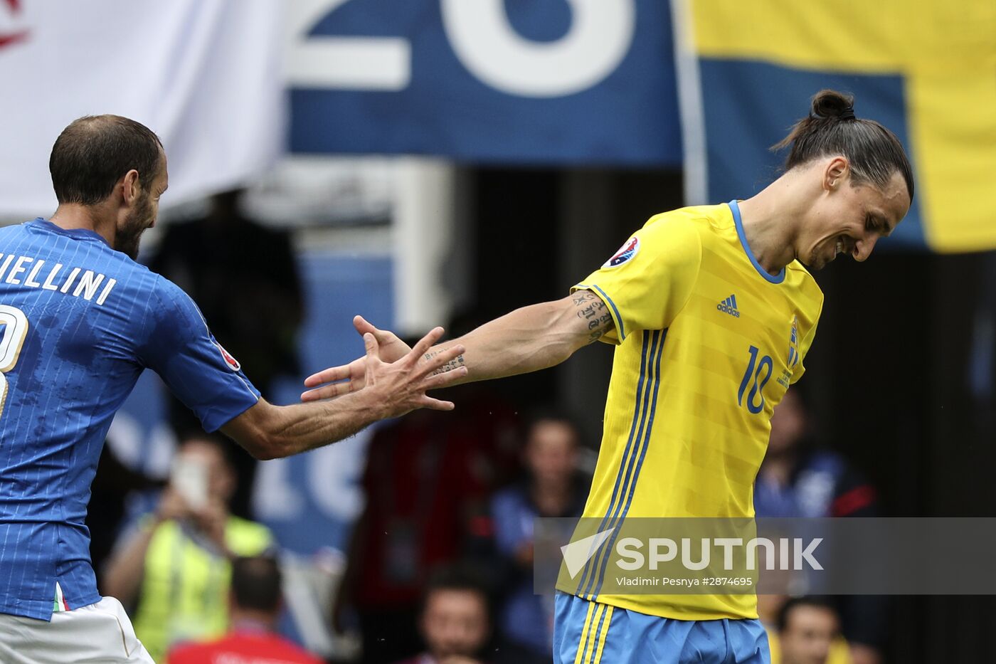 Football. UEFA Euro 2016. Italy vs. Sweden
