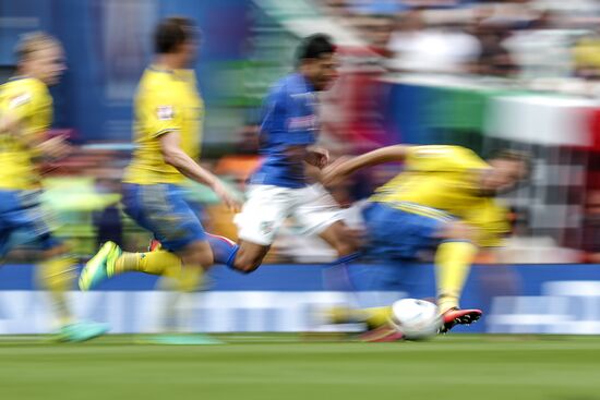 Football. UEFA Euro 2016. Italy vs. Sweden