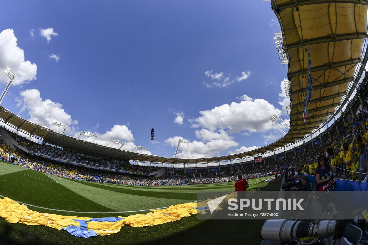 Football. UEFA Euro 2016. Italy vs. Sweden