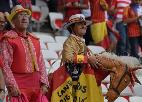 Football. 2016 UEFA European Championship. Spain vs. Turkey