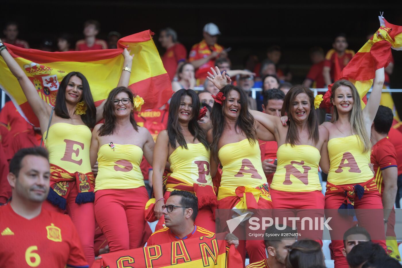 Football. 2016 UEFA European Championship. Spain vs. Turkey