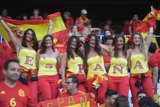 Football. 2016 UEFA European Championship. Spain vs. Turkey