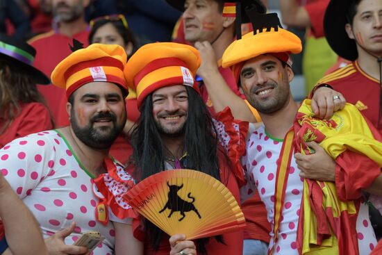 Football. 2016 UEFA European Championship. Spain vs. Turkey