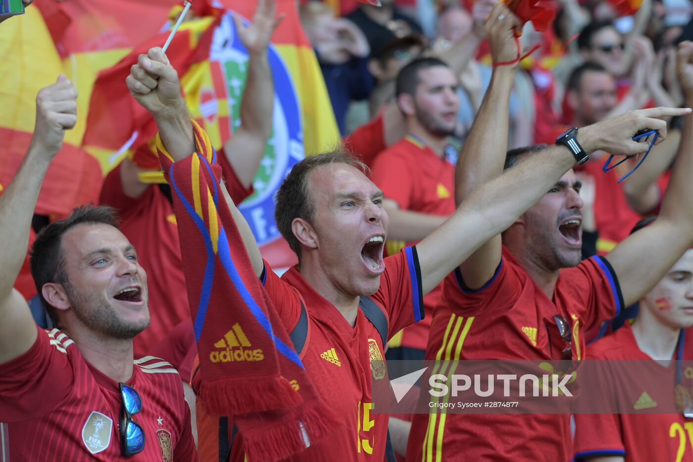 Football. 2016 UEFA European Championship. Spain vs. Turkey