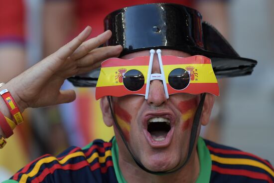 Football. 2016 UEFA European Championship. Spain vs. Turkey