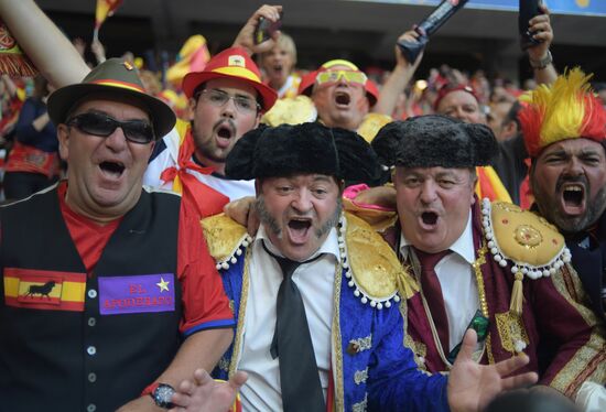 Football. 2016 UEFA European Championship. Spain vs. Turkey
