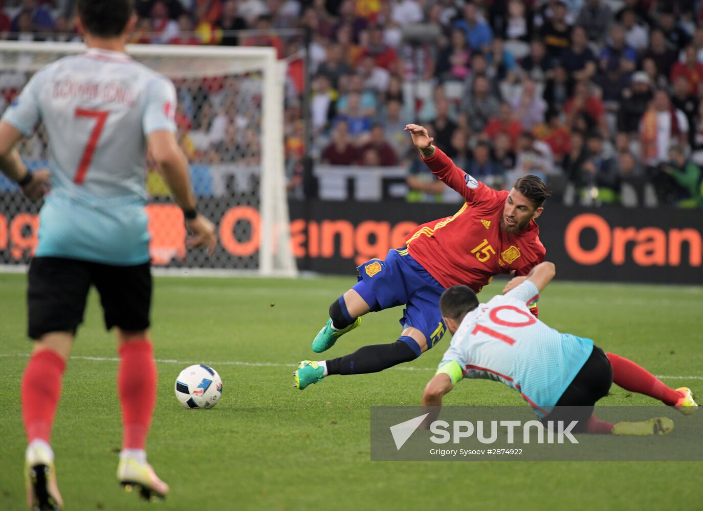 Football. 2016 UEFA European Championship. Spain vs. Turkey