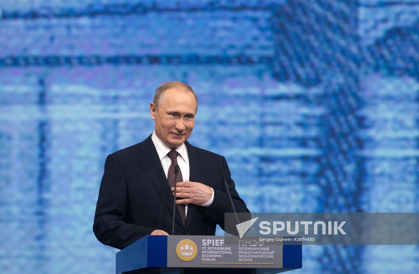 Russian President Vladimir Putin's visit to St. Petersburg. Day two