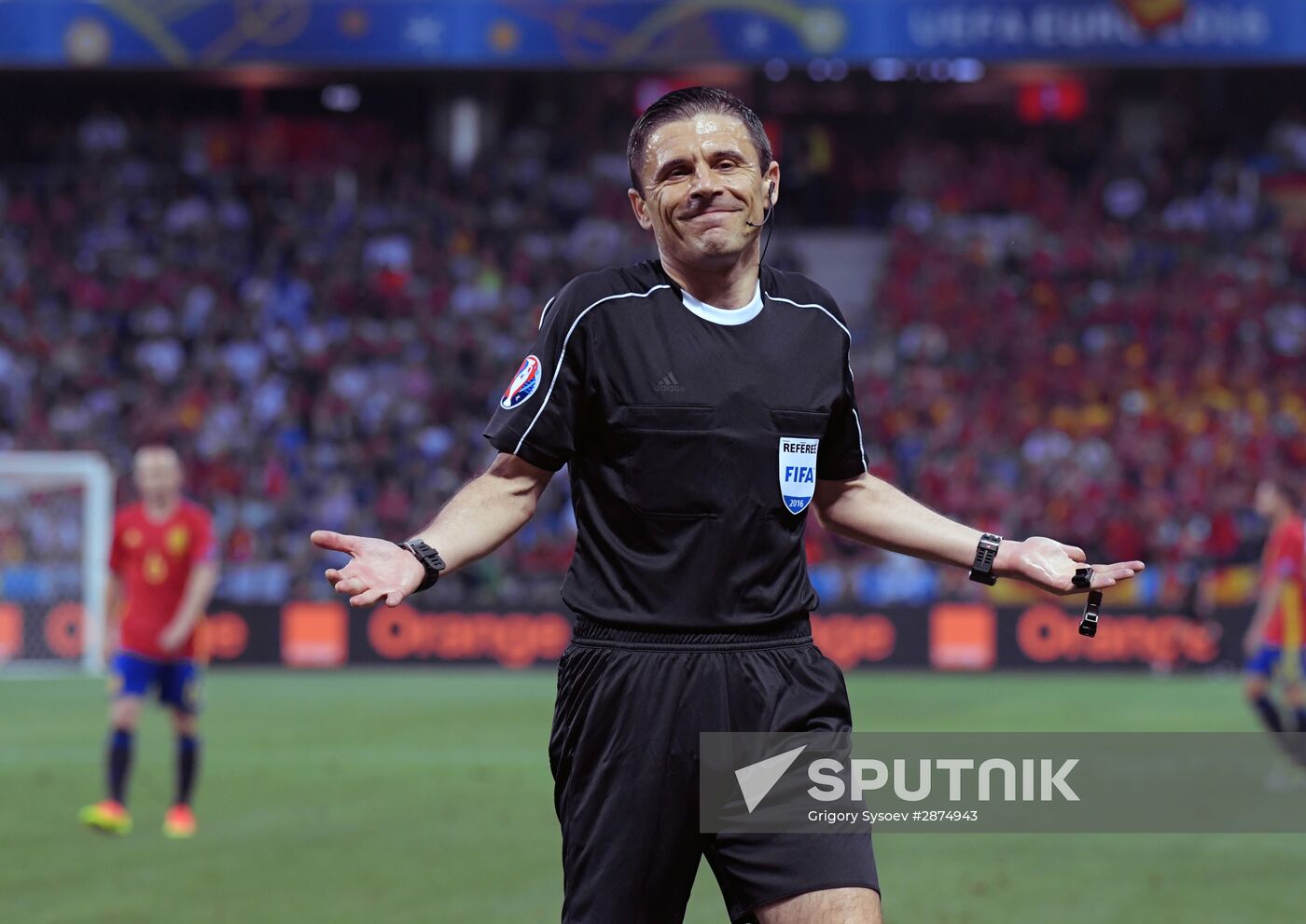 Football. 2016 UEFA European Championship. Spain vs. Turkey