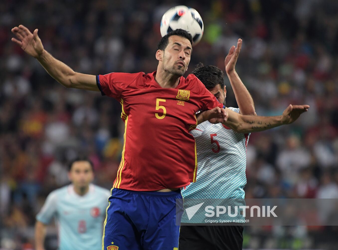 Football. 2016 UEFA European Championship. Spain vs. Turkey