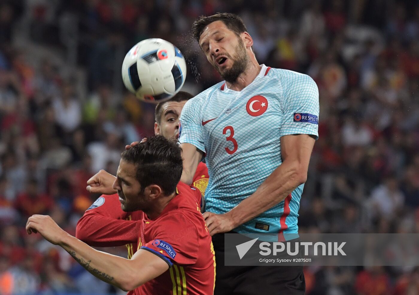 Football. 2016 UEFA European Championship. Spain vs. Turkey