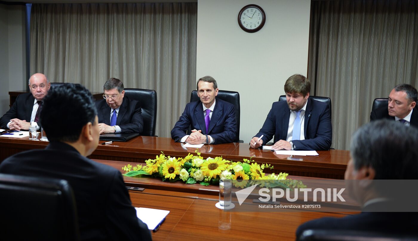 State Duma Chairman Sergei Naryshkin's working visit to Japan