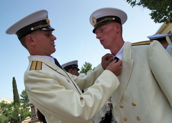 Graduation ceremony at Nakhimov Naval School in Sevastopol