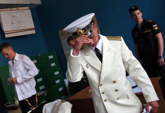 Graduation ceremony at Nakhimov Naval School in Sevastopol