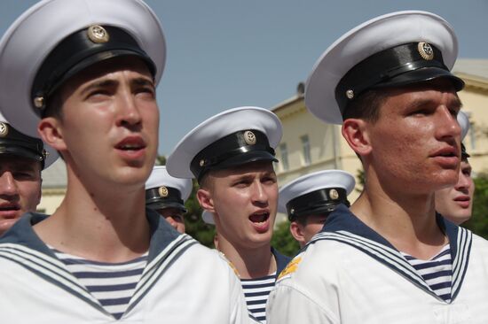 Graduation ceremony at Nakhimov Naval School in Sevastopol