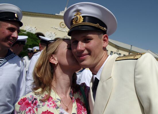 Graduation ceremony at Nakhimov Naval School in Sevastopol