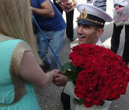 Graduation ceremony at Nakhimov Naval School in Sevastopol