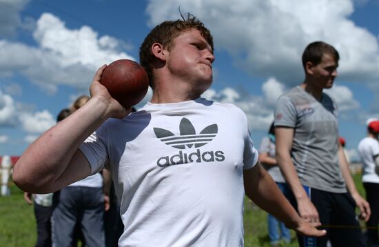 Athletic tournament in Kurnosovo village, Omsk Region