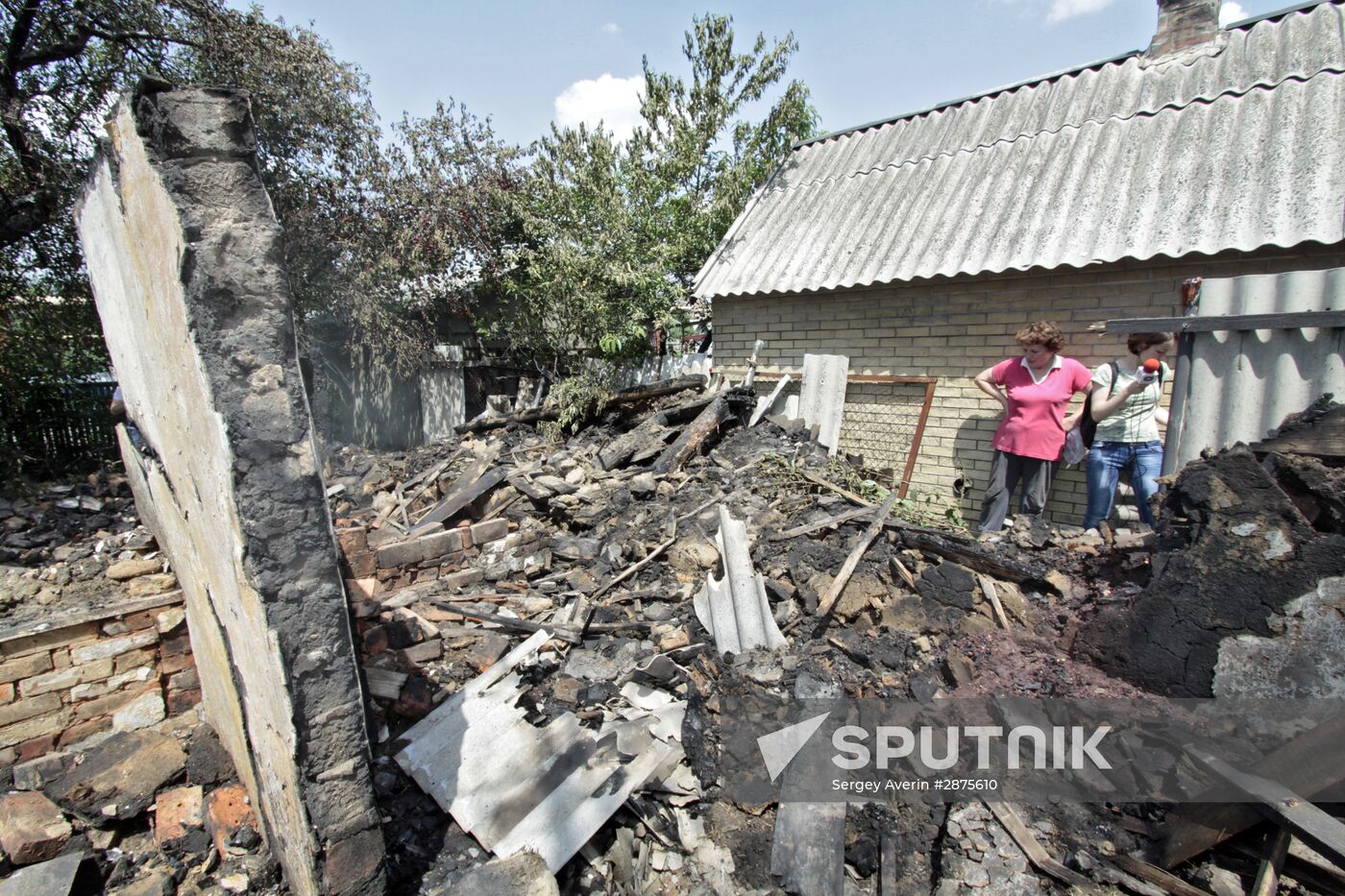 Aftermath of Donetsk shelling