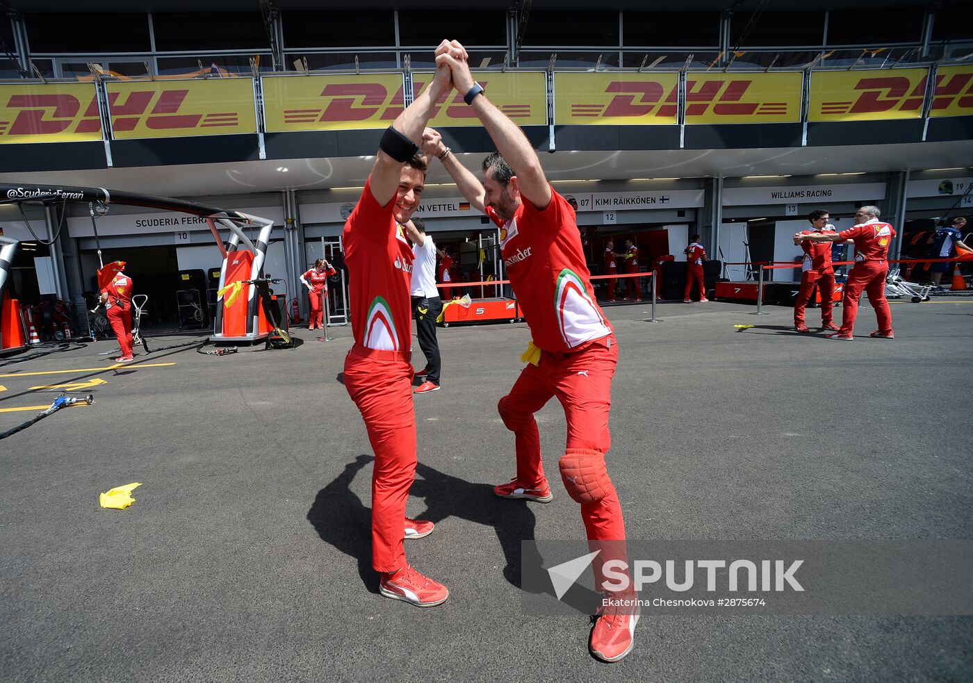 Car racing. Formula 1 Grand Prix of Europe. Qualification