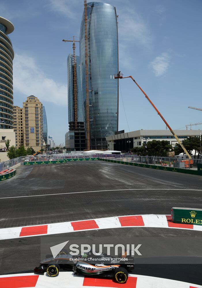 Car racing. Formula 1 Grand Prix of Europe. Qualification