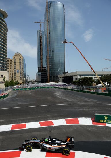 Car racing. Formula 1 Grand Prix of Europe. Qualification